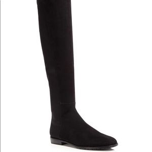 Stuart Weitzman Black Suede Over-The-Knee Boots